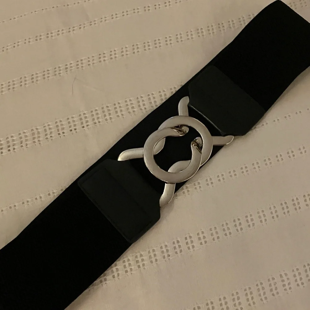Black‎ Belt with Silver Buckle